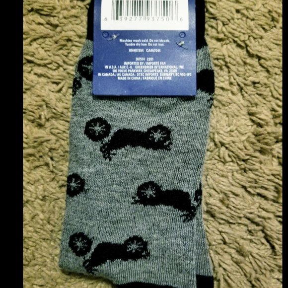 JUNCTURE LONG BLACK & GREY SOCKS - Picture 2 of 2